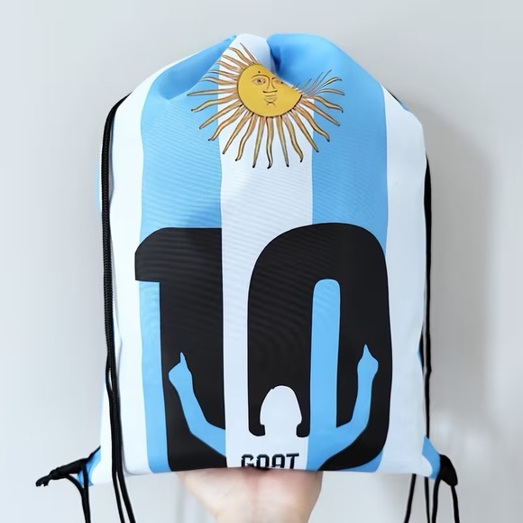 Blue & White GOAT Drawstring Backpack - Picture 4 of 7